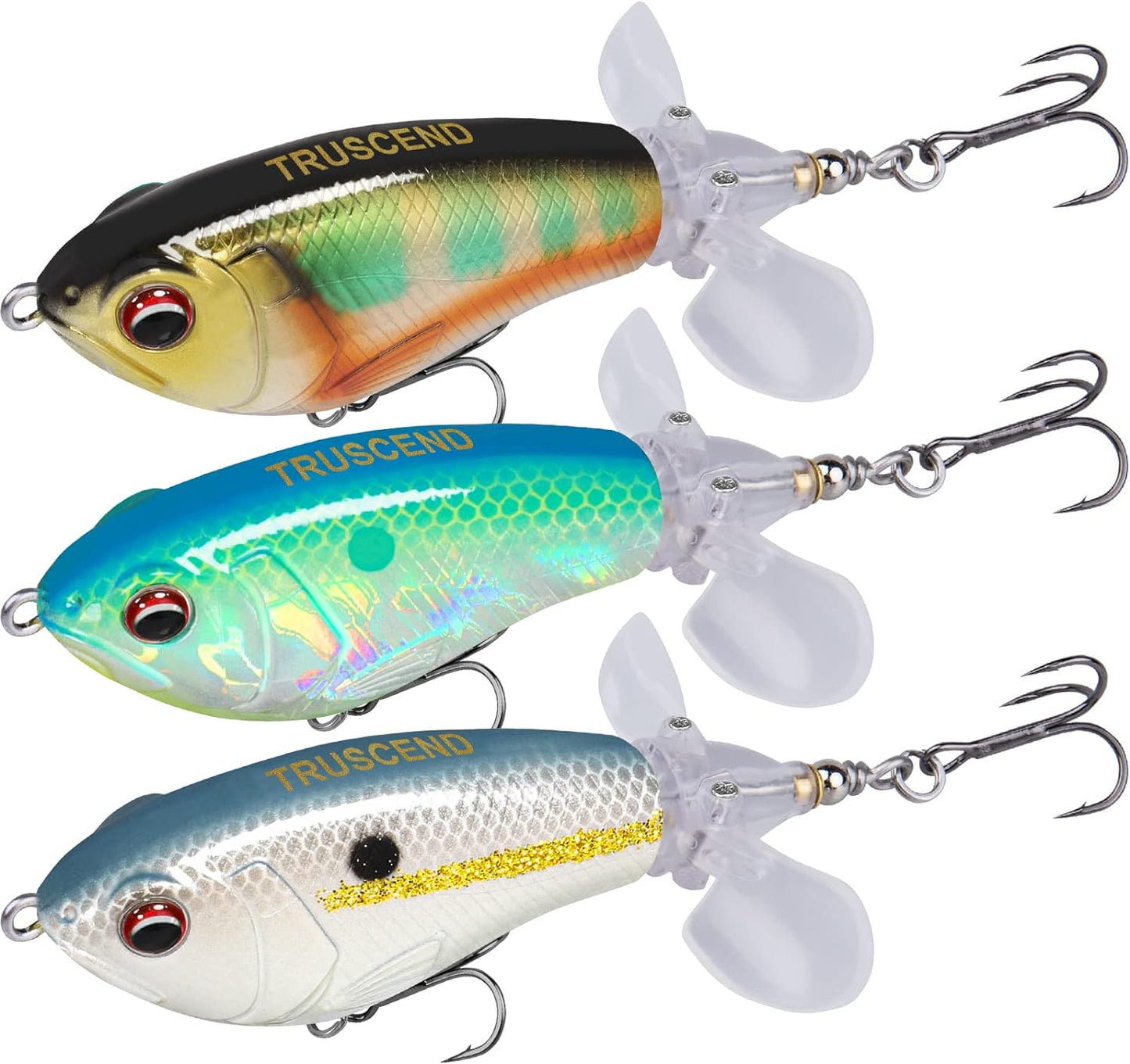 Top Water Fishing Lures with BKK Hooks, Whopper Fishing Lure for Freshwater or Saltwater (3",0.3oz)