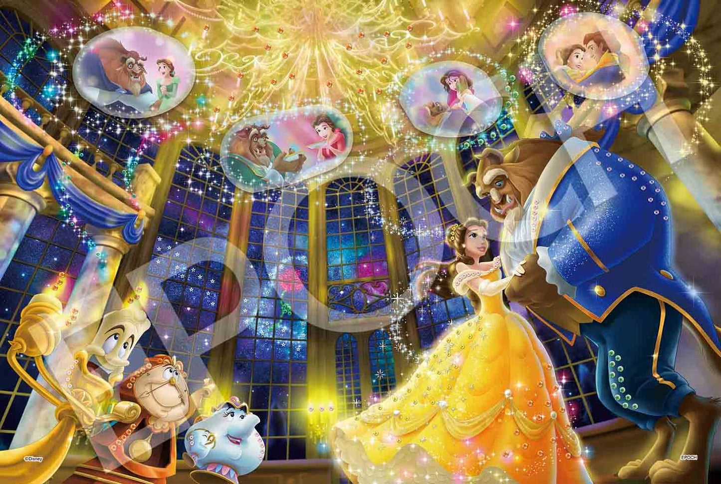 EPOCH 97-007 Jigsaw Puzzle Disney Emotional Story Series Beauty And The Beast Decoration Puzzle 1000 Pieces