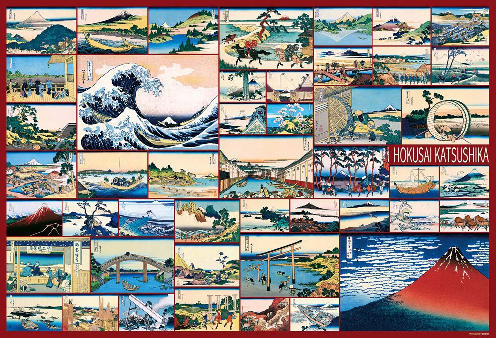 BEVERLY Jigsaw Puzzle 31-474 Hokusai Thirty-Six Views Of Mt. Fuji 1000 Pieces