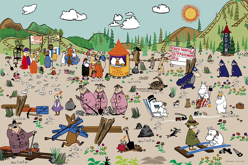 YANOMAN 10-1424 Jigsaw Puzzle Moomin Snufkin Railroad 1000 Pieces