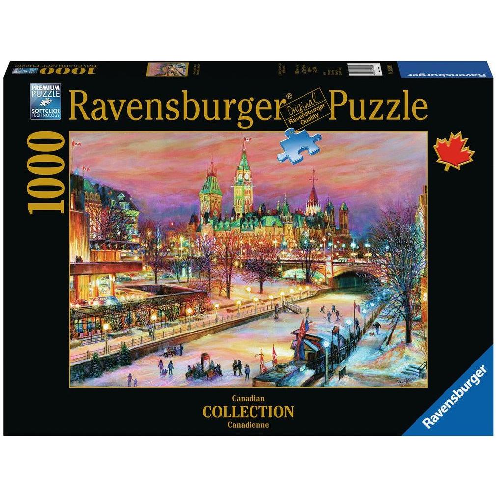 Ravensburger 1000 Piece Puzzle Canadian Collection Ottawa Winterlude Fest