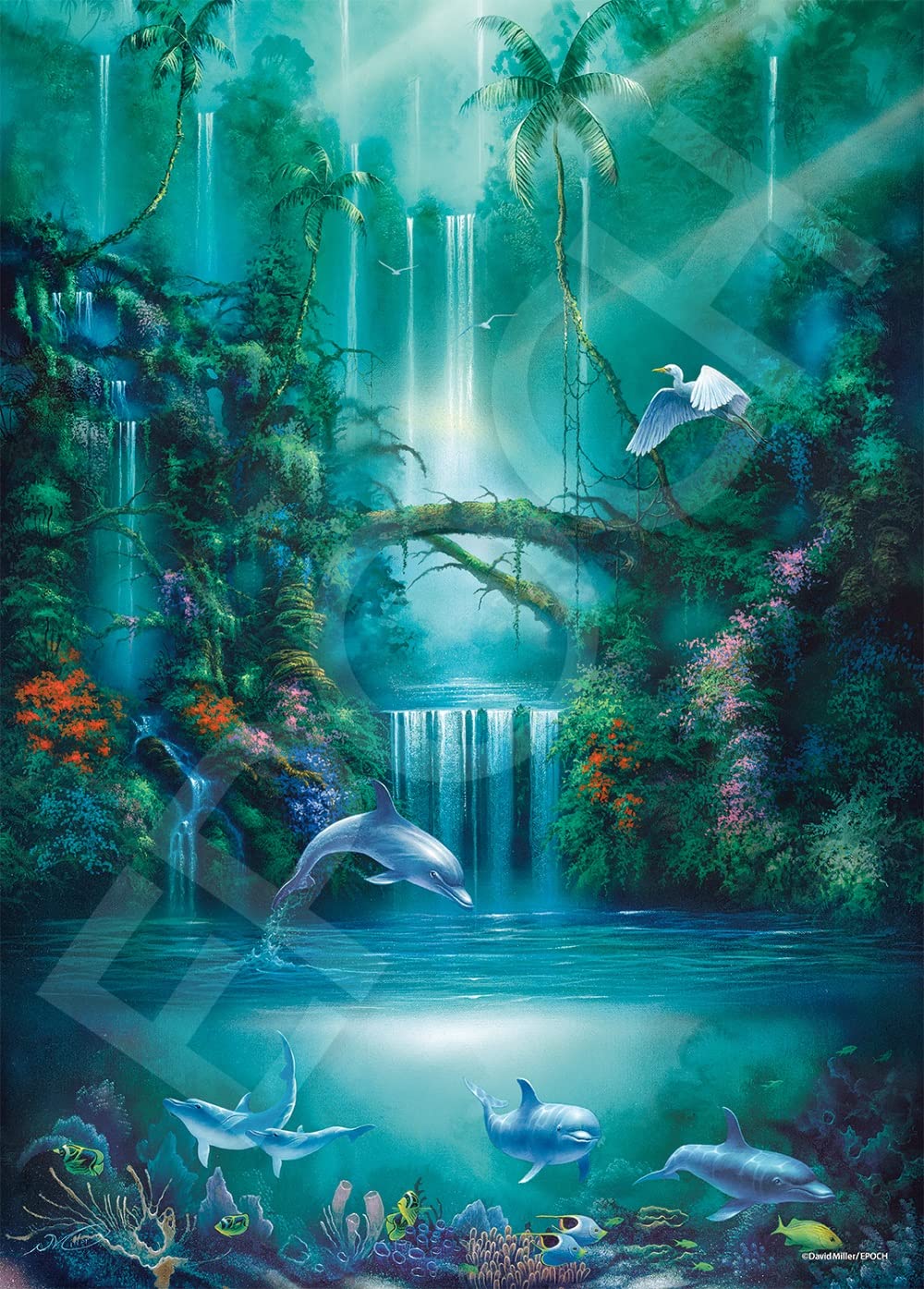 EPOCH 54-716 Jigsaw Puzzle Enchanted Pool David Miller Glow In The Dark 2000 S-Pieces