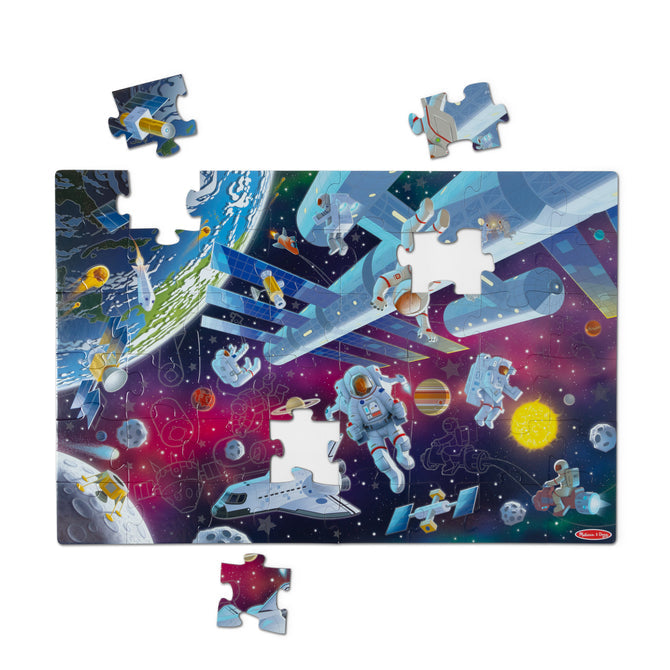 Melissa & Doug Outer Space Glow-in-the-Dark Floor Puzzle – 48 Pieces