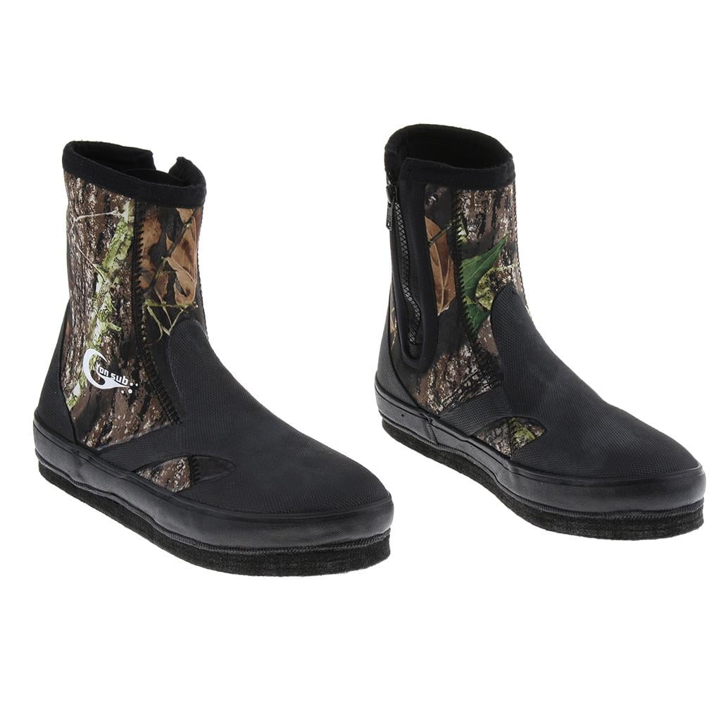 Skid Spikes Sole Fishing Boots Shoes Waders, River Tracing Shoes, Wade/Wading Shoe, Scuba Diving Zipper Boot - 3 Sizes 9