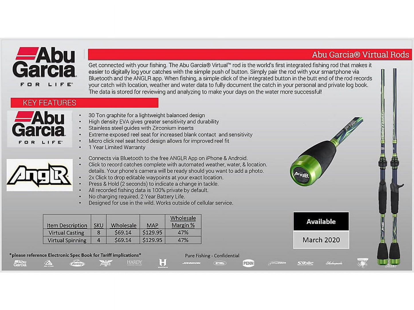 Abu Garcia? Virtual? Spinning Combo Bluetooth Rod Medium 6'6'