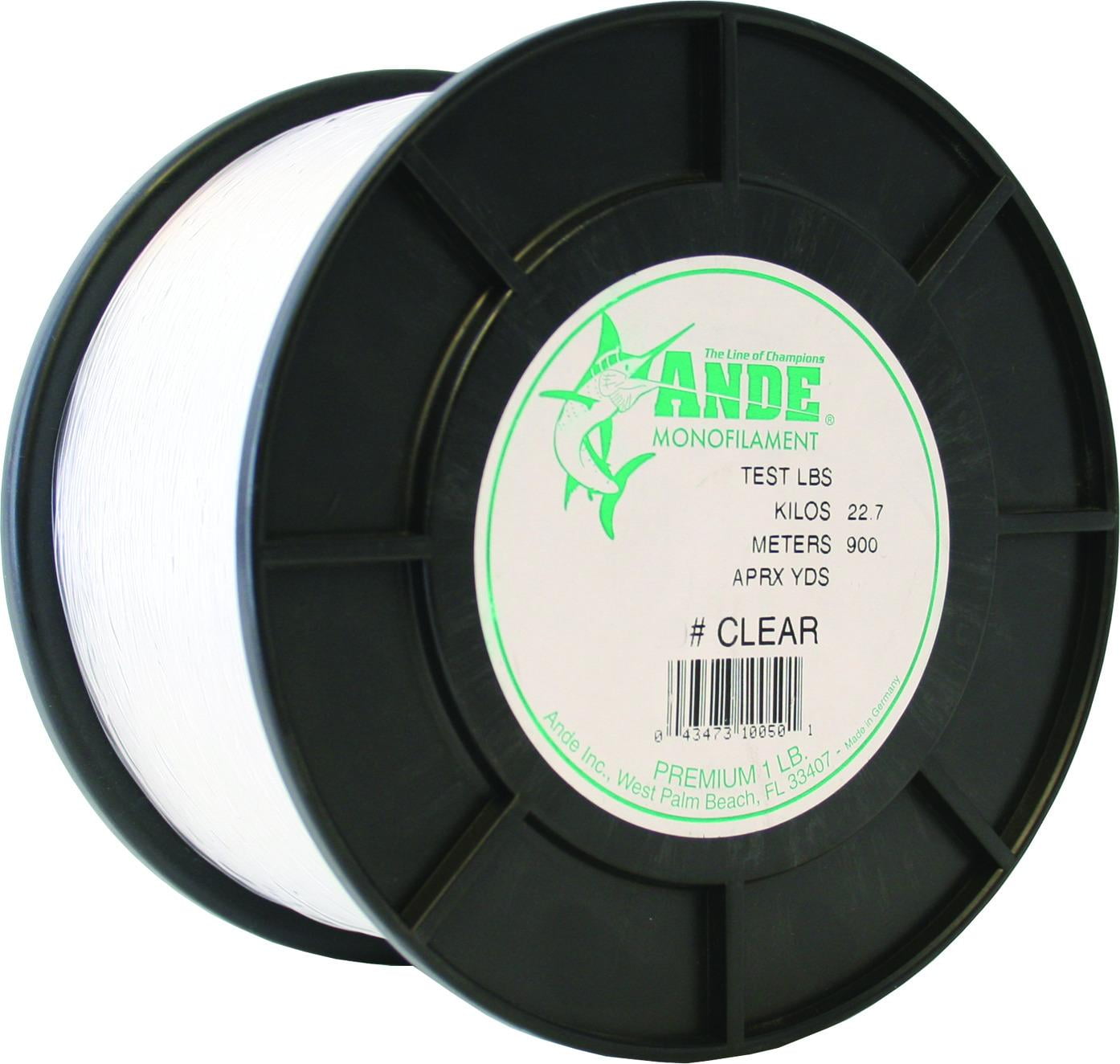 Ande A1-30C Premium Monofilament Fishing Line 1 lb Spool 30 lb 1600 Yards Clear