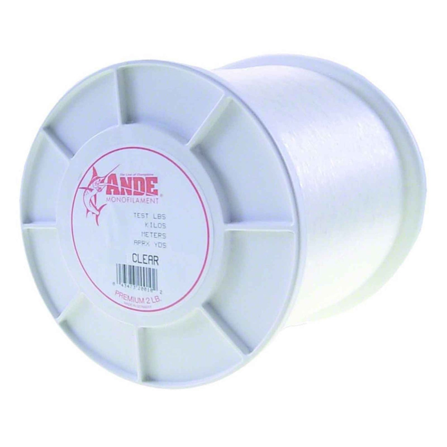 Ande A2-40C Premium Monofilament Fishing Line 2Lb Spool 40 lb 2800 Yards Clear