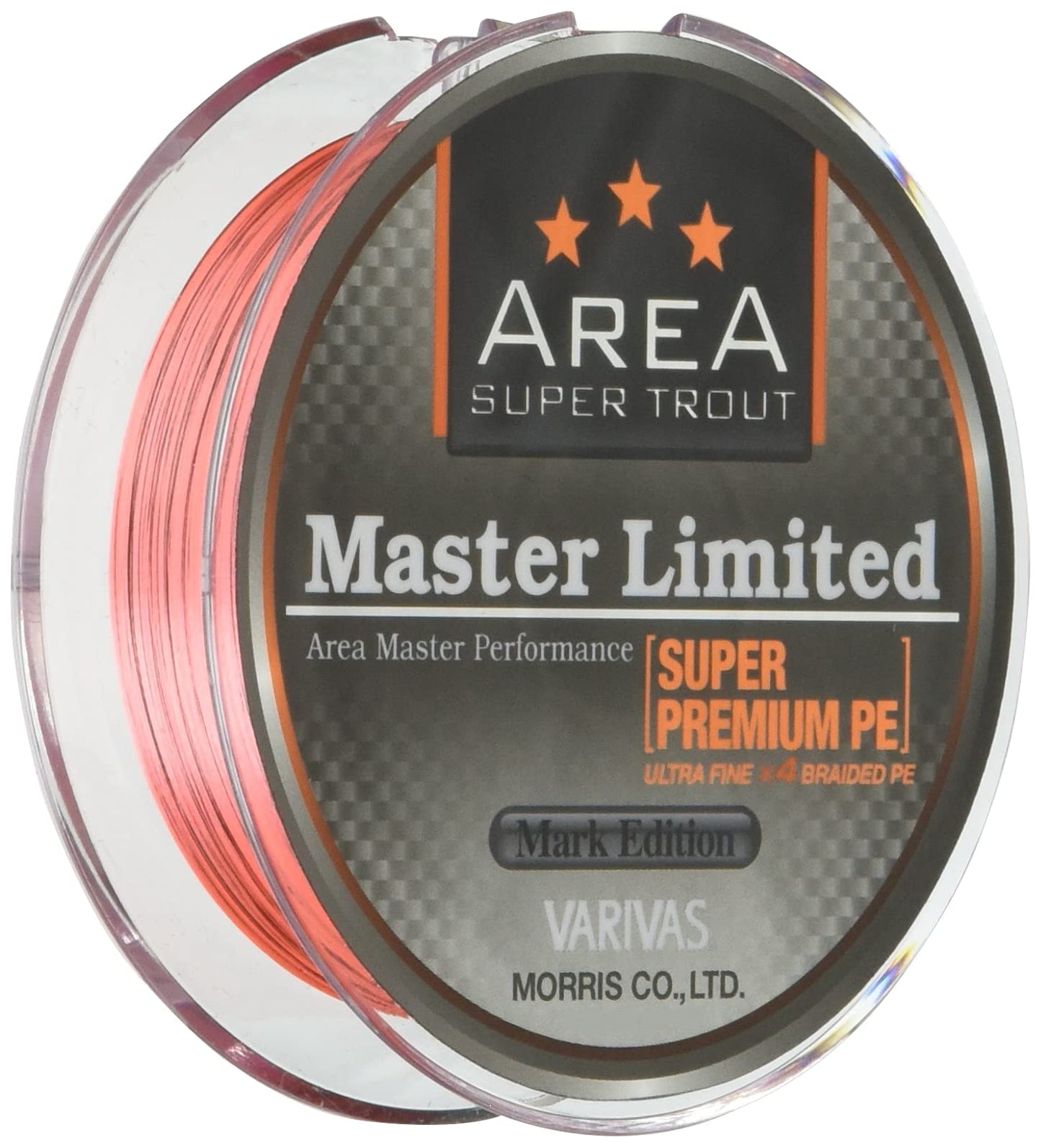 MORRIS PE Line VARIVAS AREA Master Limited SUPER PREMIUM 75m #0.15 4.5lb Orange