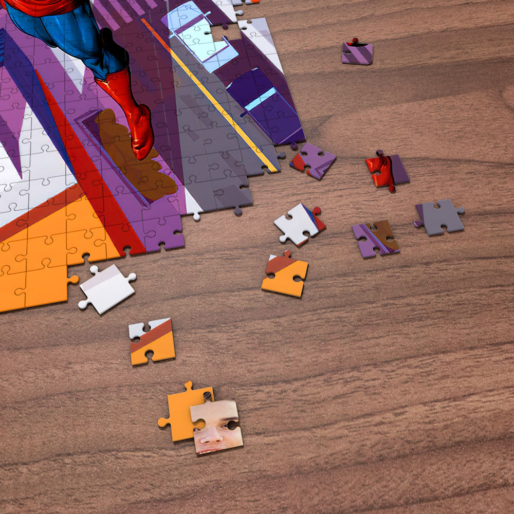 Custom Face Minime Puzzle Couples Superman Puzzle Valentines Puzzle Gifts