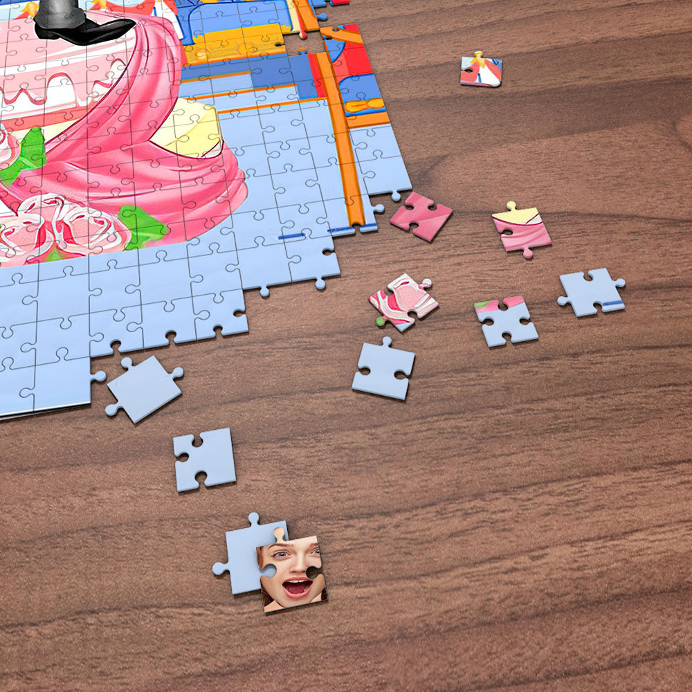 Custom Face Minime Puzzle Personalized Valentines Puzzle Gifts