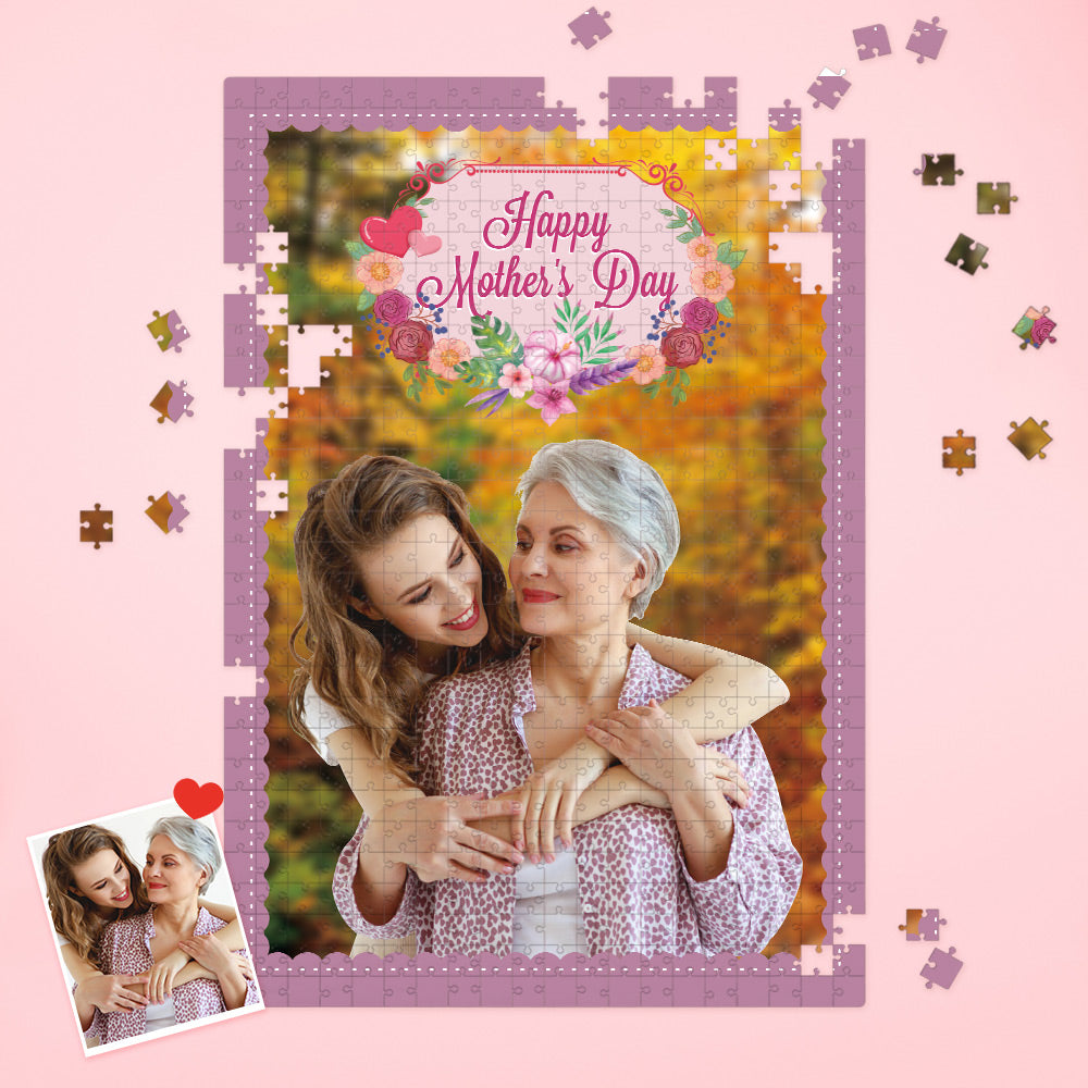 Mother's Day Puzzle Custom Portrait Puzzle Personalized Gift for Mom