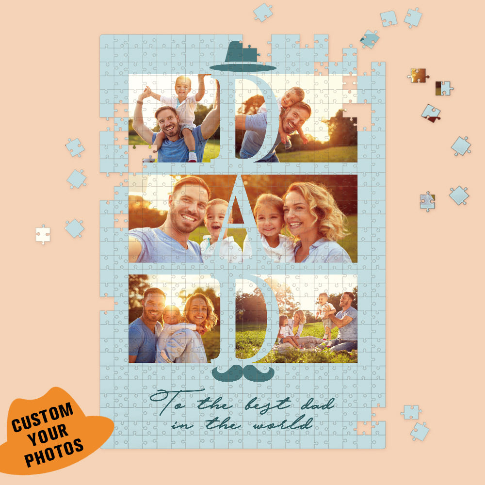 Photo Puzzle Personalized Photo Puzzle Unique Gift for Father's Day Gift for Father's Birthday