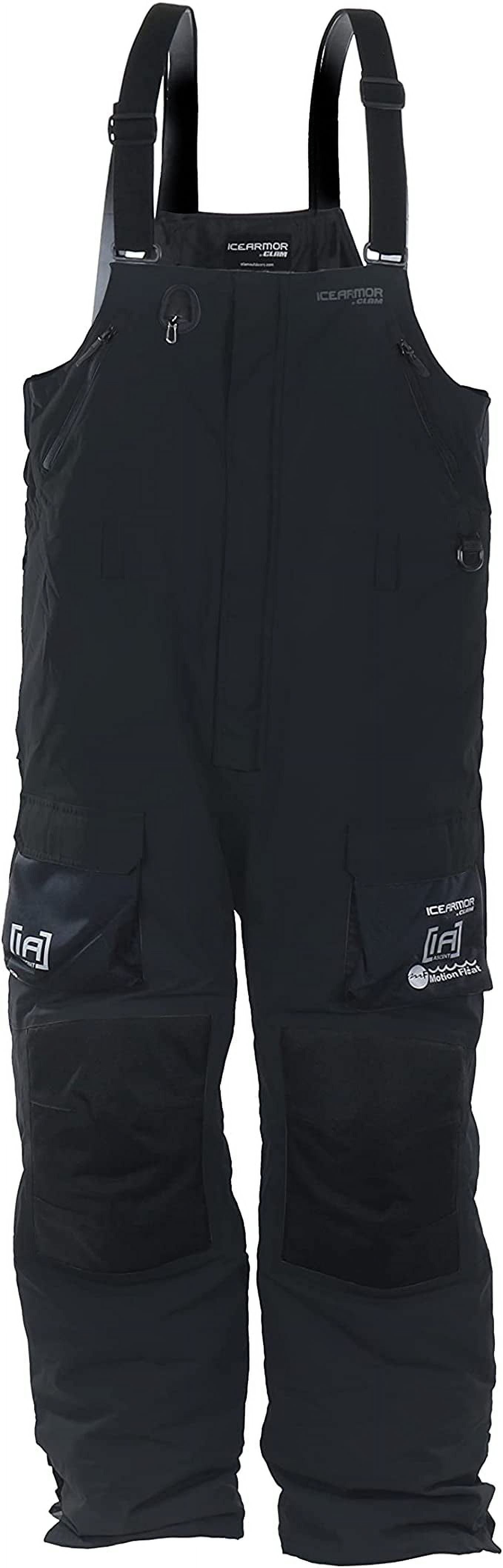 Clam Ice Armor Ascent Float Bib Black Large - 115420