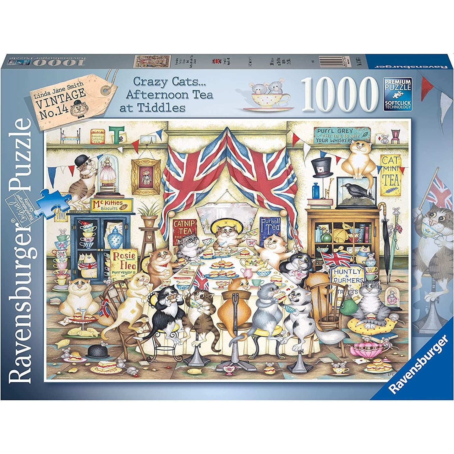 Crazy Cats, Afternoon Tea at Tiddles 1000 Piece Jigsaw