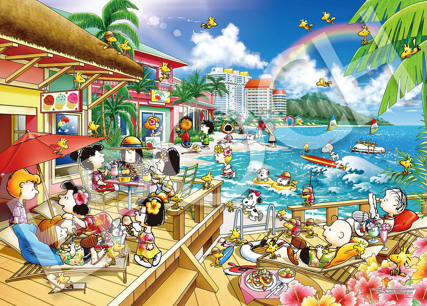 Epoch 2000pc Peanuts Beach Resort Jigsaw Puzzle 38x53cm