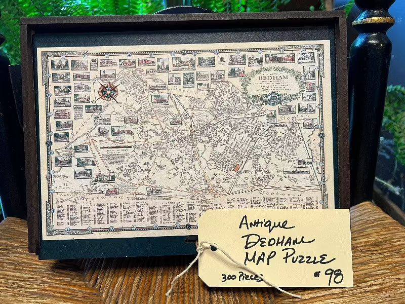 WAWW Wooden Puzzles | Antique DEDHAM Map