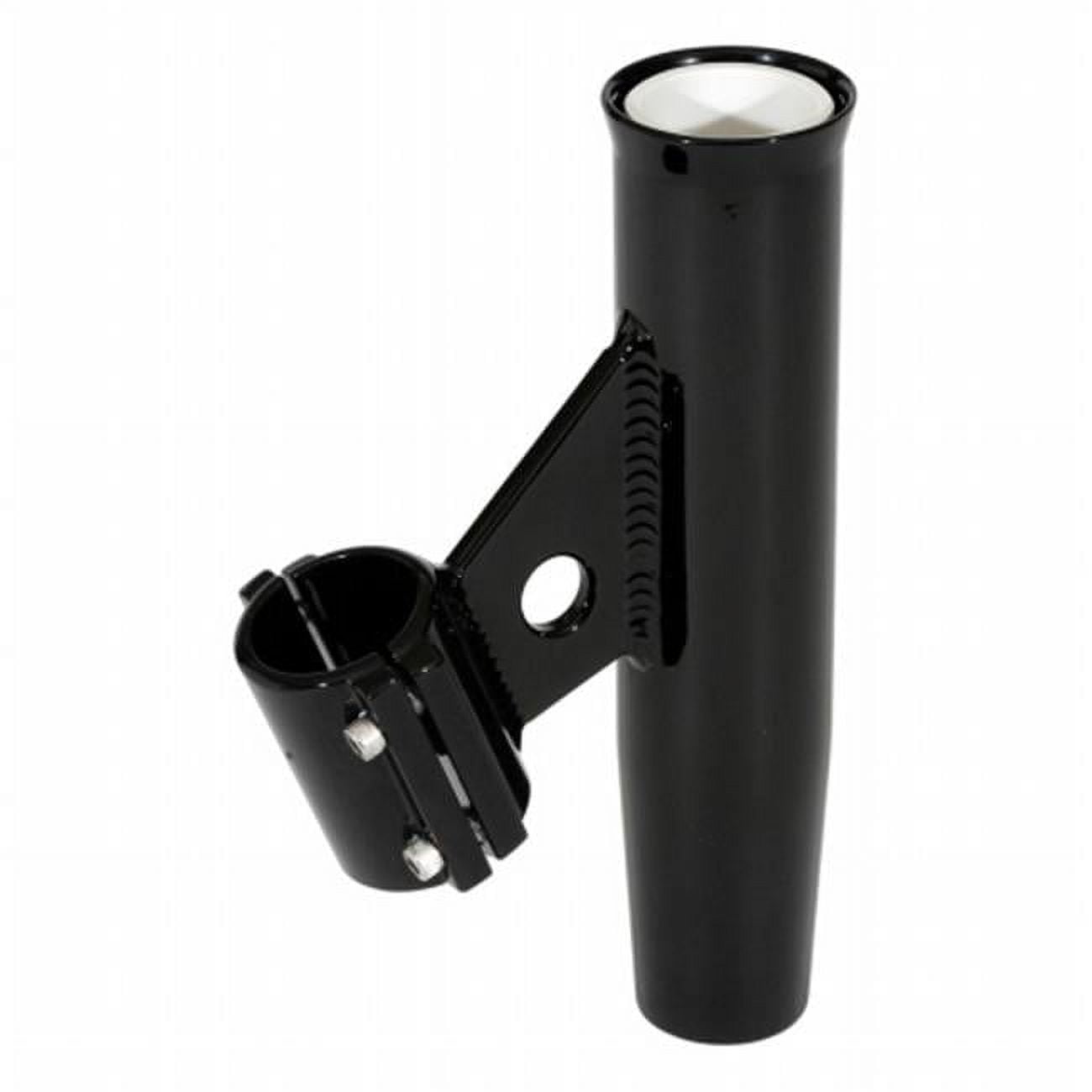 Lees Tackle Clamp-On Rod Holder - Black Aluminum - Vertical Mount