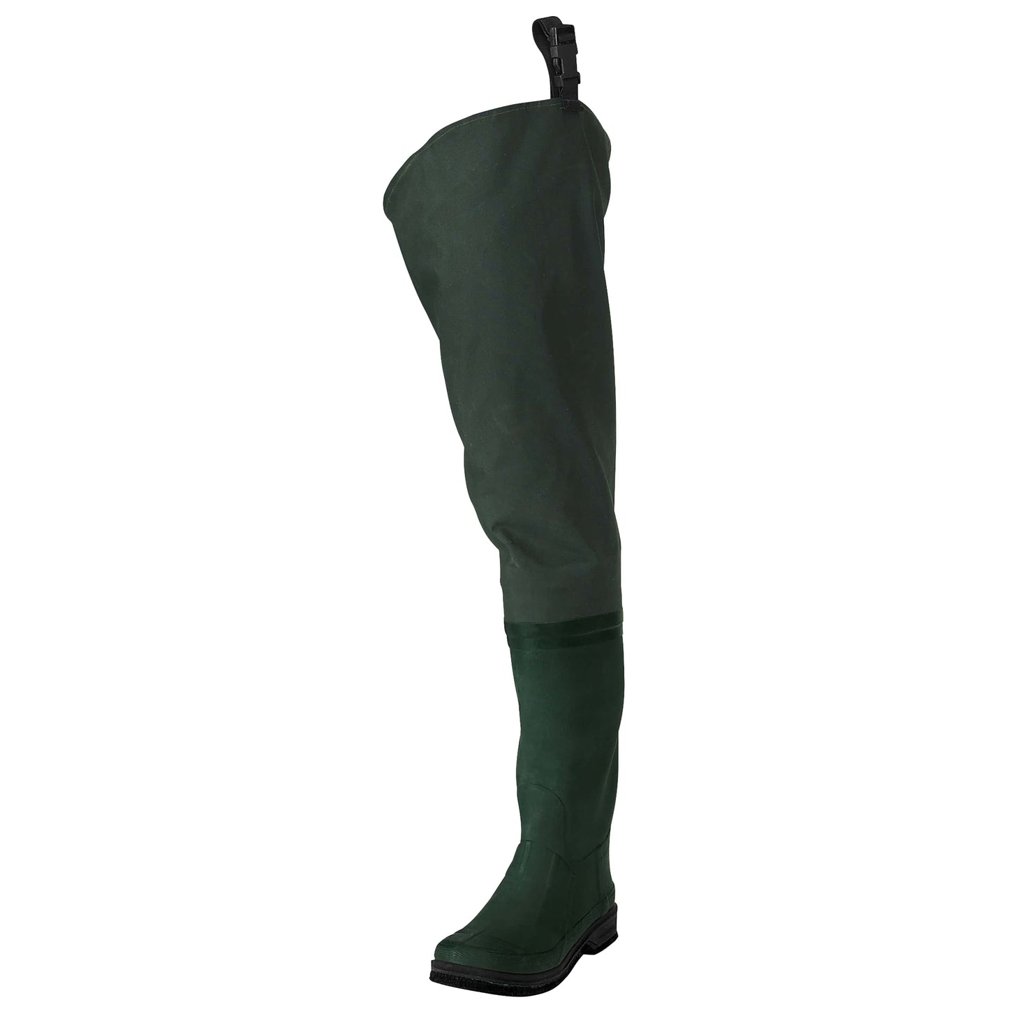 Men's Cascades 2-Ply Bootfoot Poly/Rubber Felt Hip Wader | Green | Size 13
