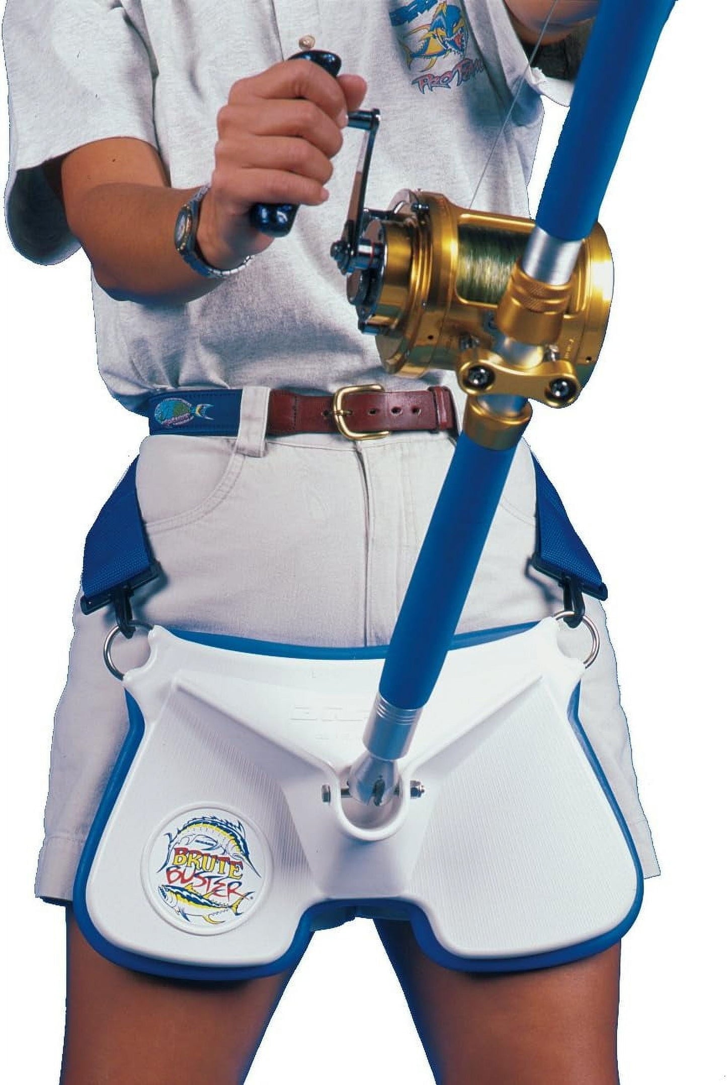 Mens Safety Fishing Belts, Blue, White, Fits Small-Large US