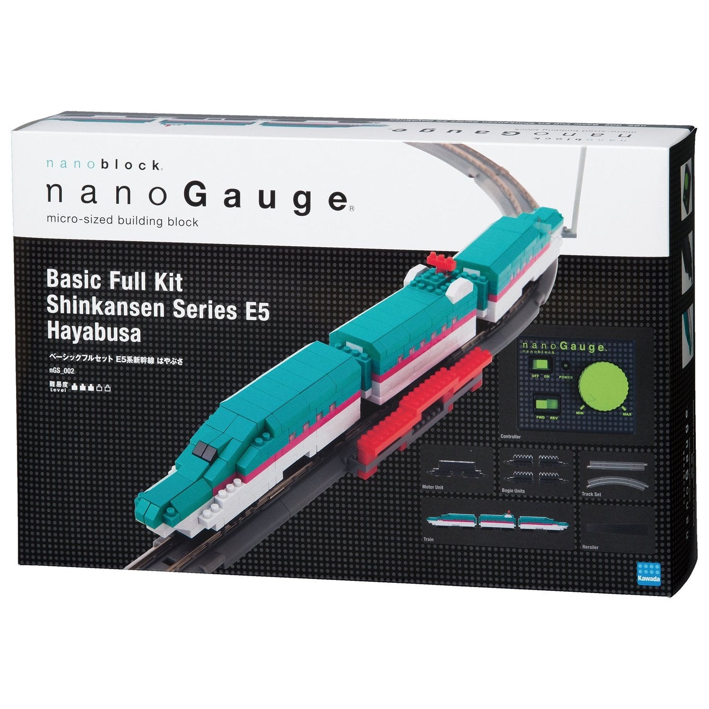 KAWADA Ngs-002 Nanoblock Nanogauge Shinkansen Series E5 Hayabusa Basic Full Set