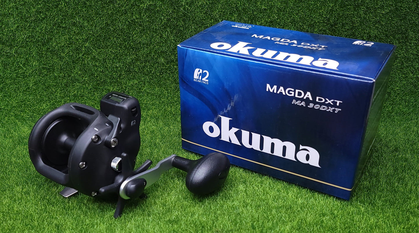 Okuma Magda Pro DXT 4.0:1 Levelwind Line Counter Reel, Right Hand - MA-30DXT