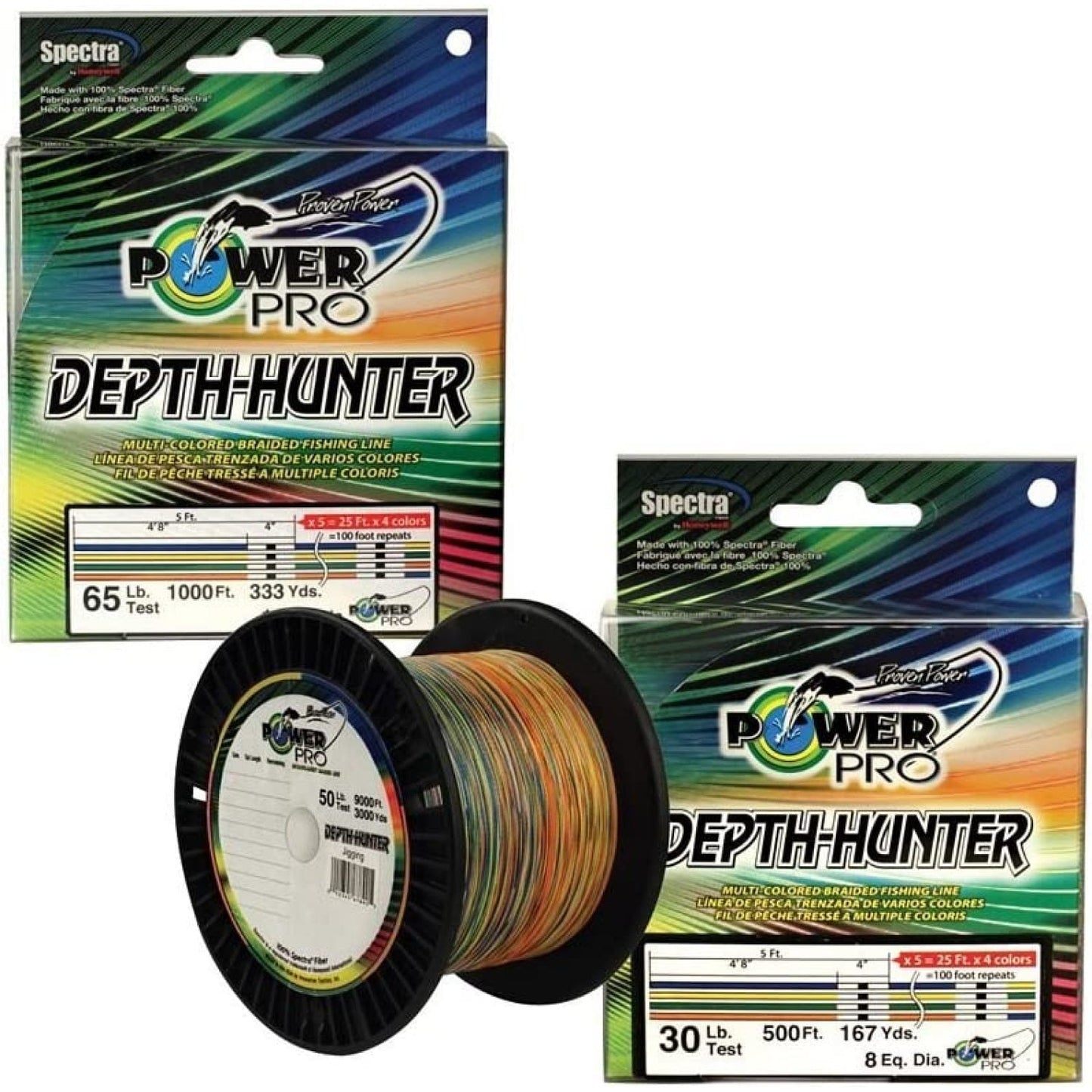 POWER PRO Depth '' Braid Marked Fishing Line 40lb 1500' 500yd AMZ DUP
