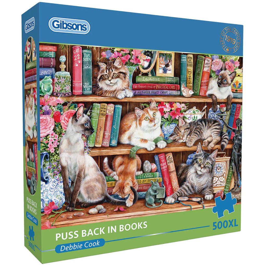 Puss Back in Books 500XL Piece Jigsaw