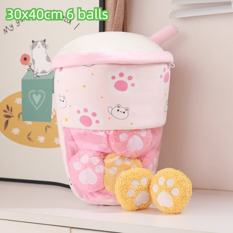 30x40cm Bubble Tea Plush Pillow