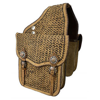Showman Tooled Leather Saddle Bag