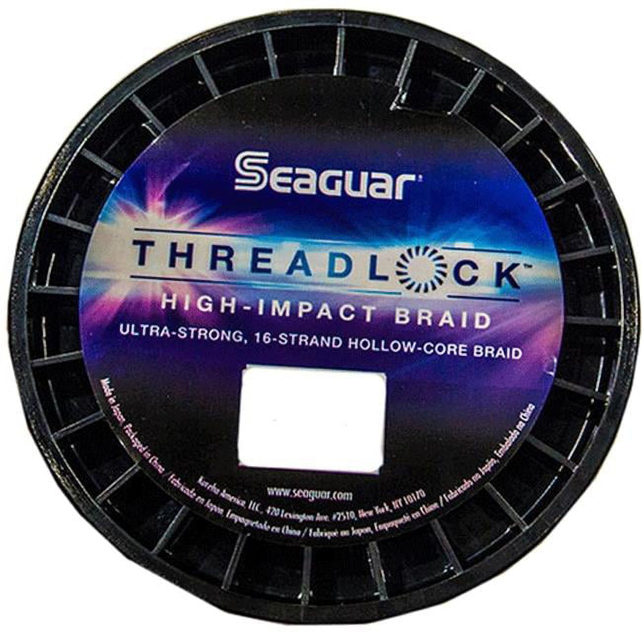 Seaguar Threadlock Fishing Line, 16 Strand Hollow Core Braid, High Visibility White, 50lbs, 600yds Break Strength/Length - 50S16W600