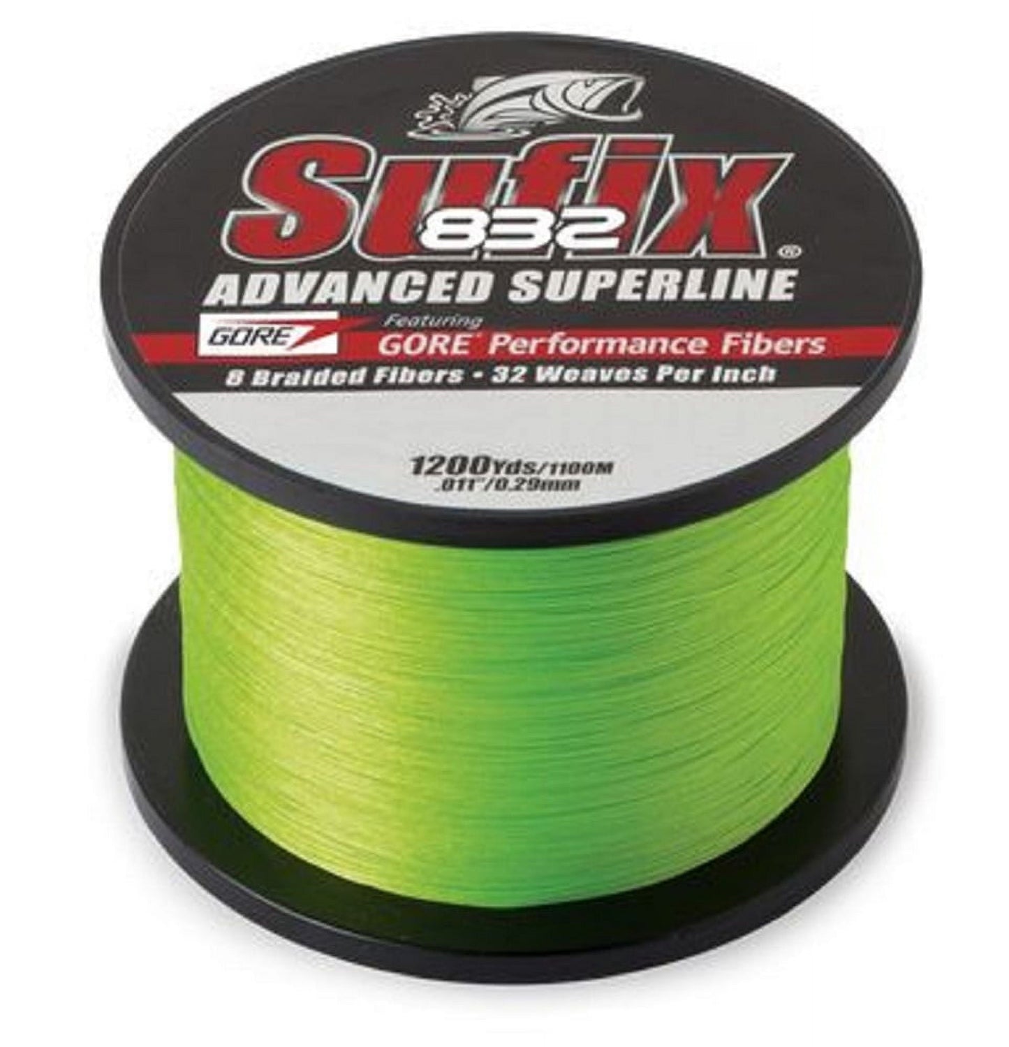 Sufix 832 Advanced Superline Braided Fishing Line 1200 yd 50lb Neon Lime