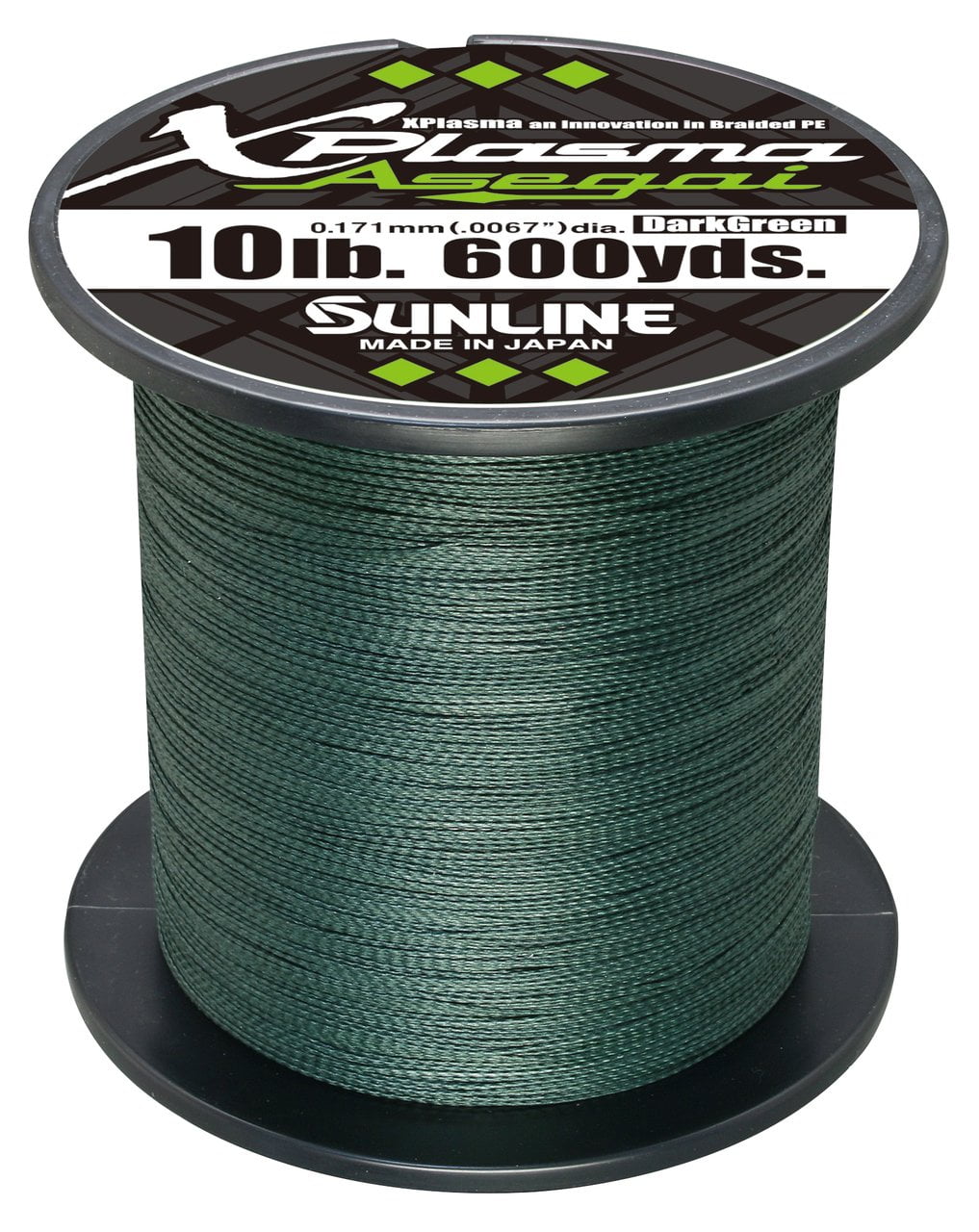 Sunline 63043272 Xplasma Asegai50lb 600yd Dark Green