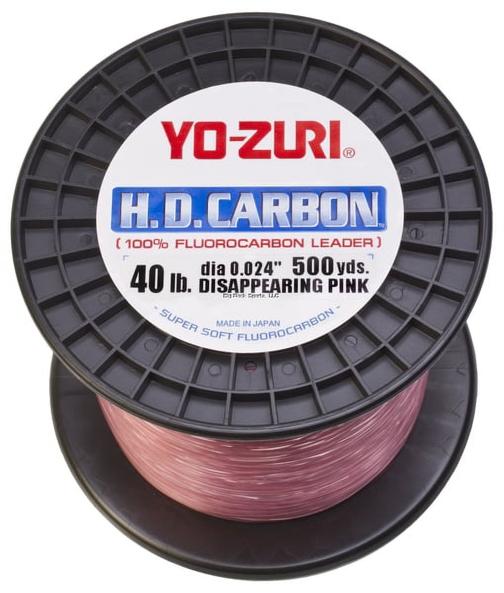 Yo-Zuri H.D.Carbon Fluorocarbon 100% Leader 500Yds 40Lbs 458M (0.602Mm) Disappearing Pink