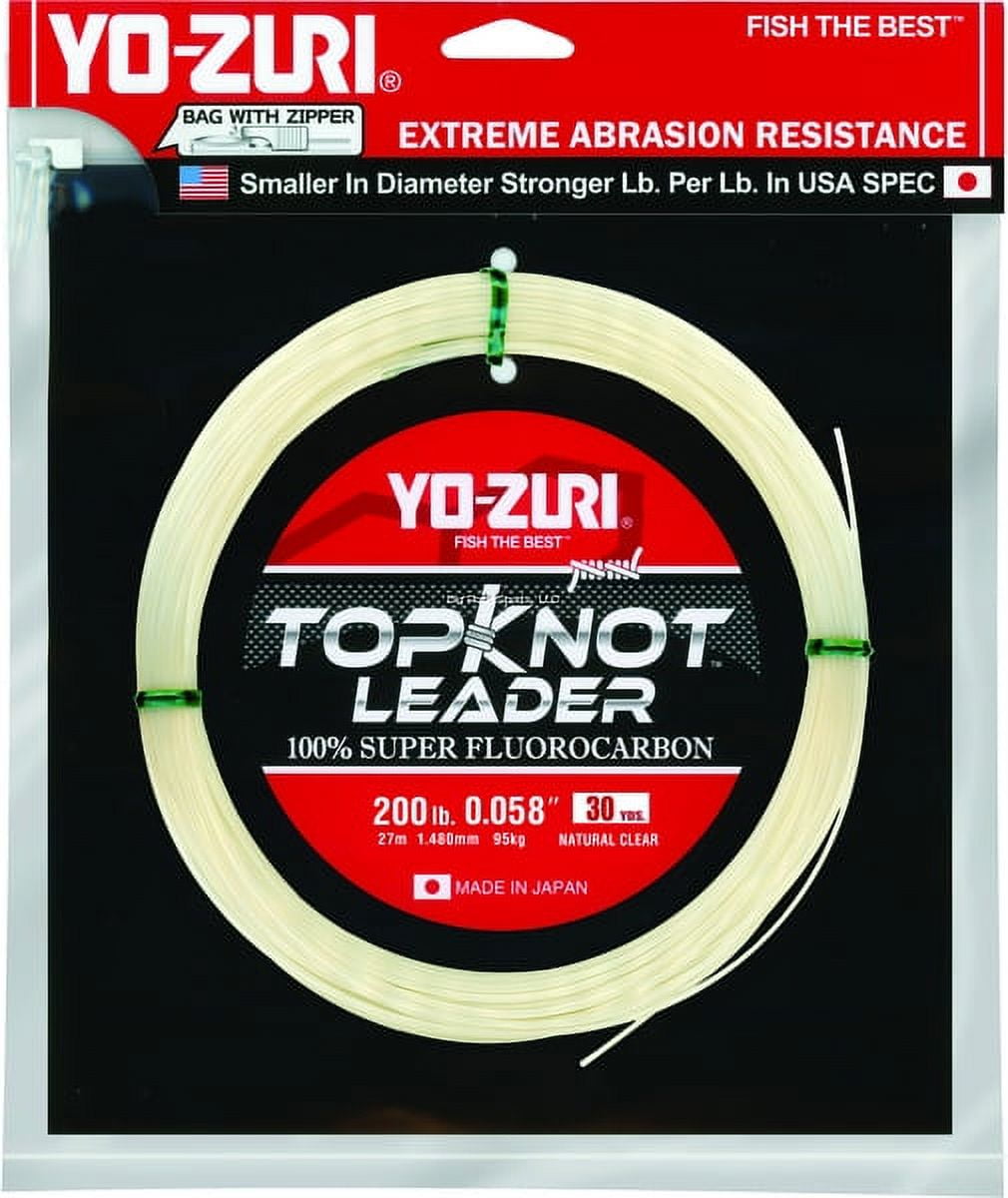 Yo-Zuri TKLD200 lbNCL30YD Topkot Fluoro Fishing Leader 200 lb Test 30 Yd