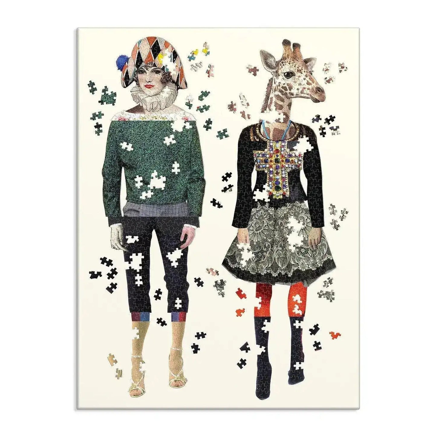 Christian Lacroix Heritage Collection Love Who You Want Set of Two Shaped Jigsaw Puzzles