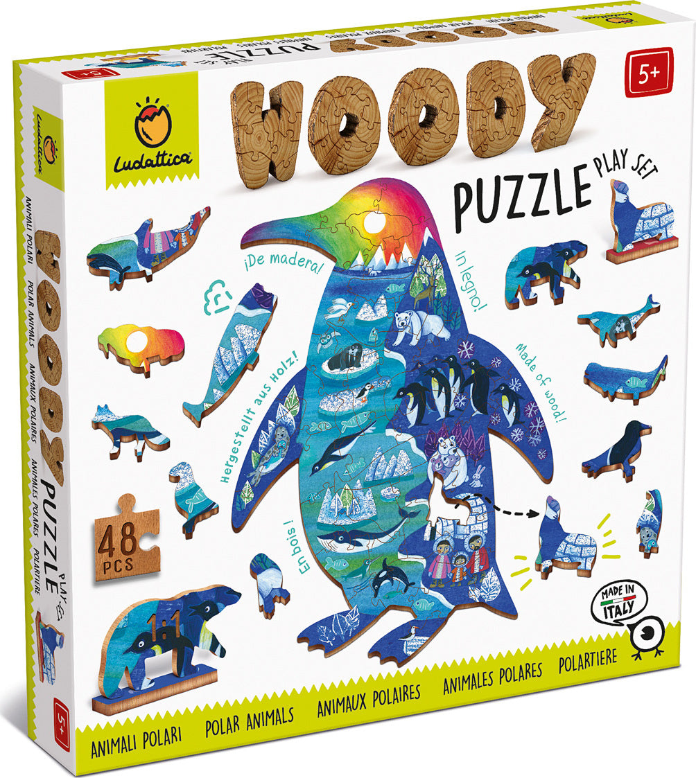 Polar Animals Woody Puzzle