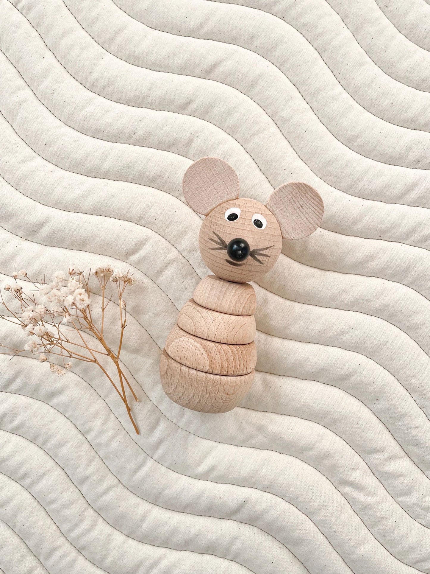 Wooden Mouse Stacker Toy