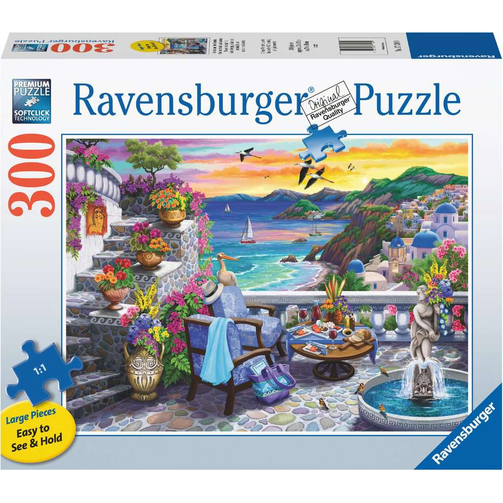 Ravensburger 300 Piece Puzzle Large Format Santorini Sunset