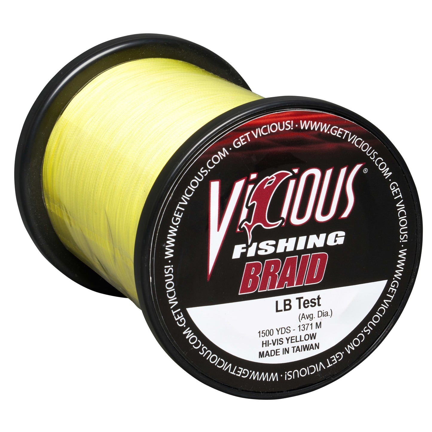 Vicious Standard Hi-Vis Yellow Braid - 1500 Yards