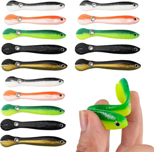 15 PCS Bionic Fishing Lure Set Creative Soft Bionic Lure Kit Bionic Bait Can Bounce Fishing Accessory