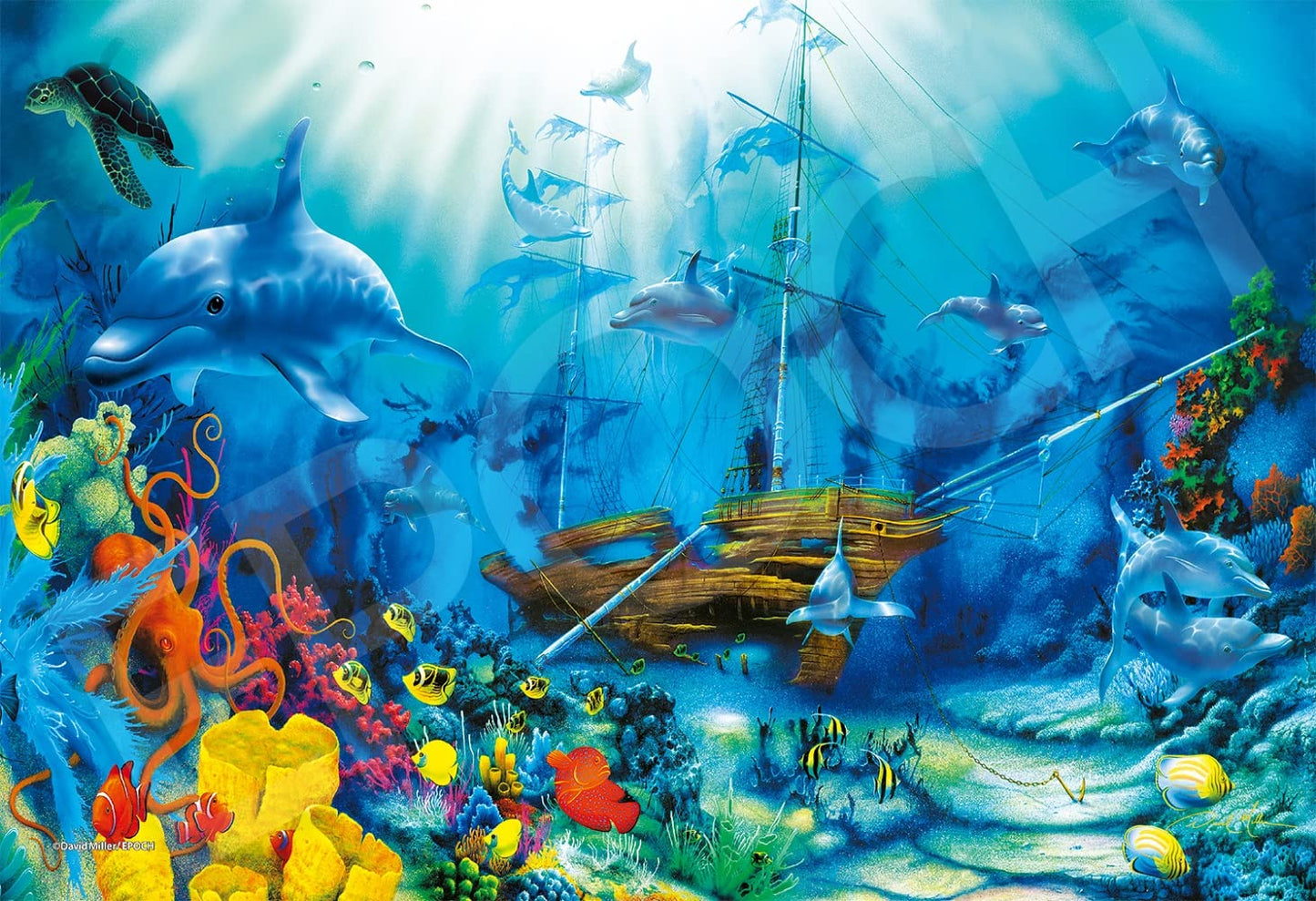 EPOCH 31-738 Jigsaw Puzzle Ocean Treasures David Miller Glow In The Dark  1053 S-Pieces