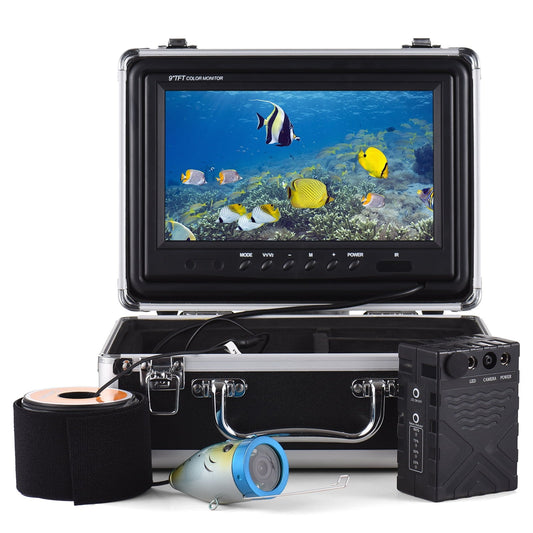 1200TVL Underwater Fishing Fish Finder with 12 IR LEDs 7Inch9Inch LCD Display 15M30M50M Cable IP68 Waterproof for Sea Lake Boat Ice Fishing
