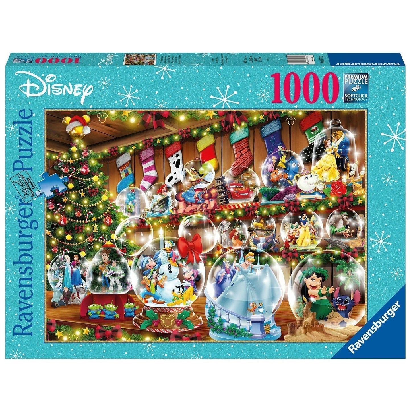 Ravensburger 1000 Piece Puzzle Disney Christmas Snow Globes