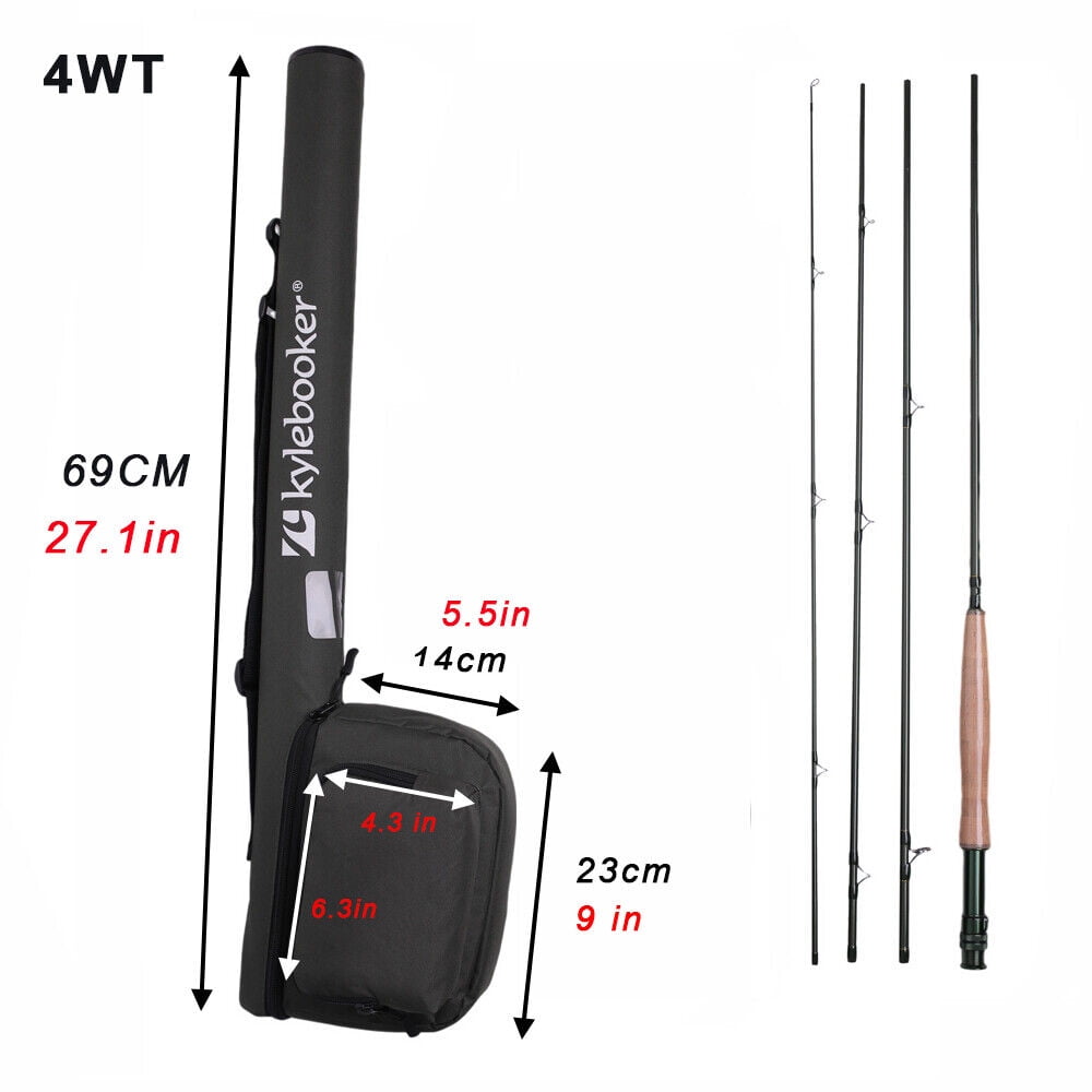 Kylebooker Fly Fishing Rod with Reel Combo Kit 3/4/5/6/7/8 Weight Starter Fly Fishing Outfit with Rod Bag