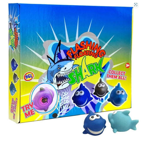 Flashing Floating Sharks Light Up Bath Toy, Single Assorted Colors