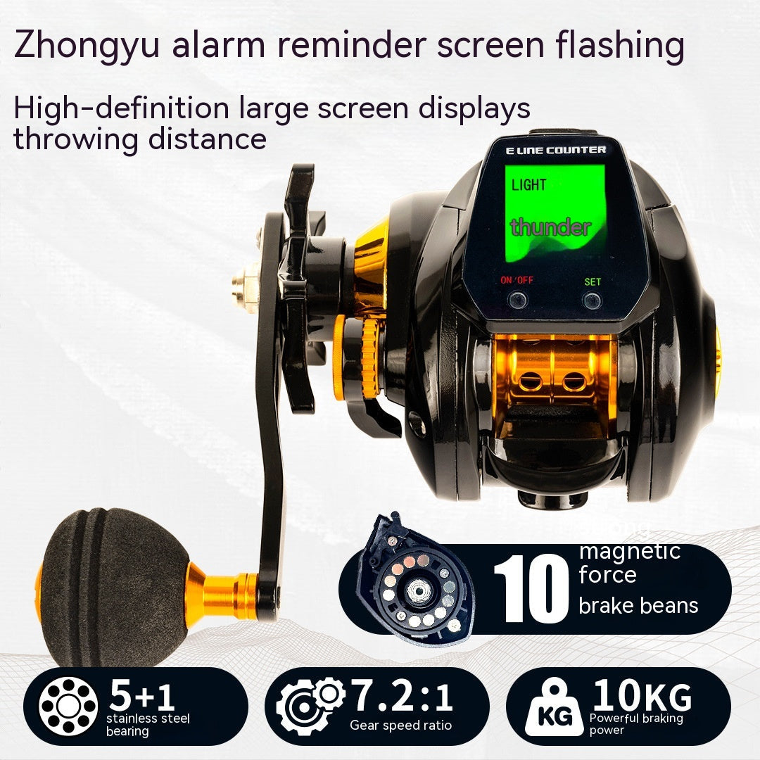 New Waterproof Large Screen Digital Display Drip Wheel Backlight Counting With Drain Alarm Bridge Fishing Boat Fishing GND Products