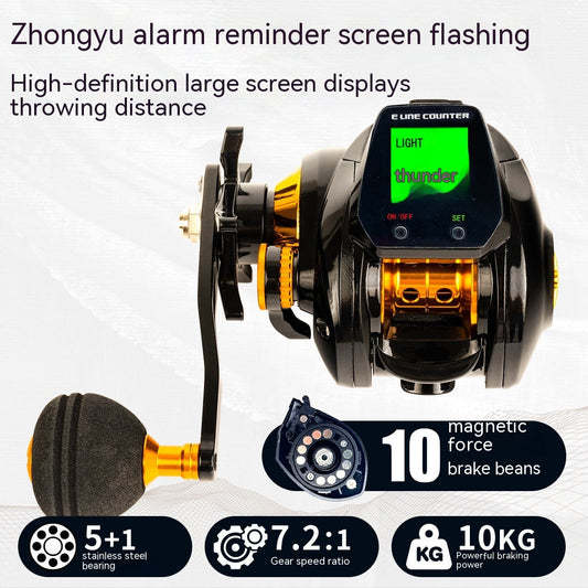 New Waterproof Large Screen Digital Display Drip Wheel Backlight Counting With Drain Alarm Bridge Fishing Boat Fishing GND Products