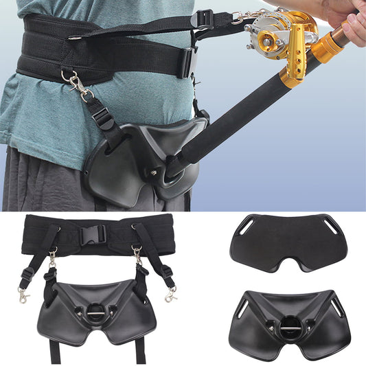 SPRING PARK Fishing Belly Top Adjustable Fishing Rod Fighting Belt Tackle ABS Ergonomic Boat Fishing Rod Holder Support Waist Rod Holder Belt