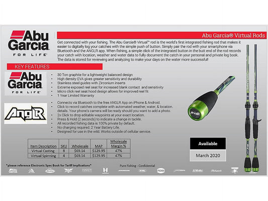 Abu Garcia? Virtual? Spinning Combo Bluetooth Rod Medium 6'6'