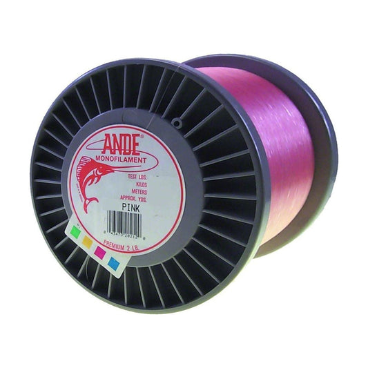 Ande A2-30P Premium Monofilament Fishing Line 2Lb Spool 30 lb 3200 Yards Pink